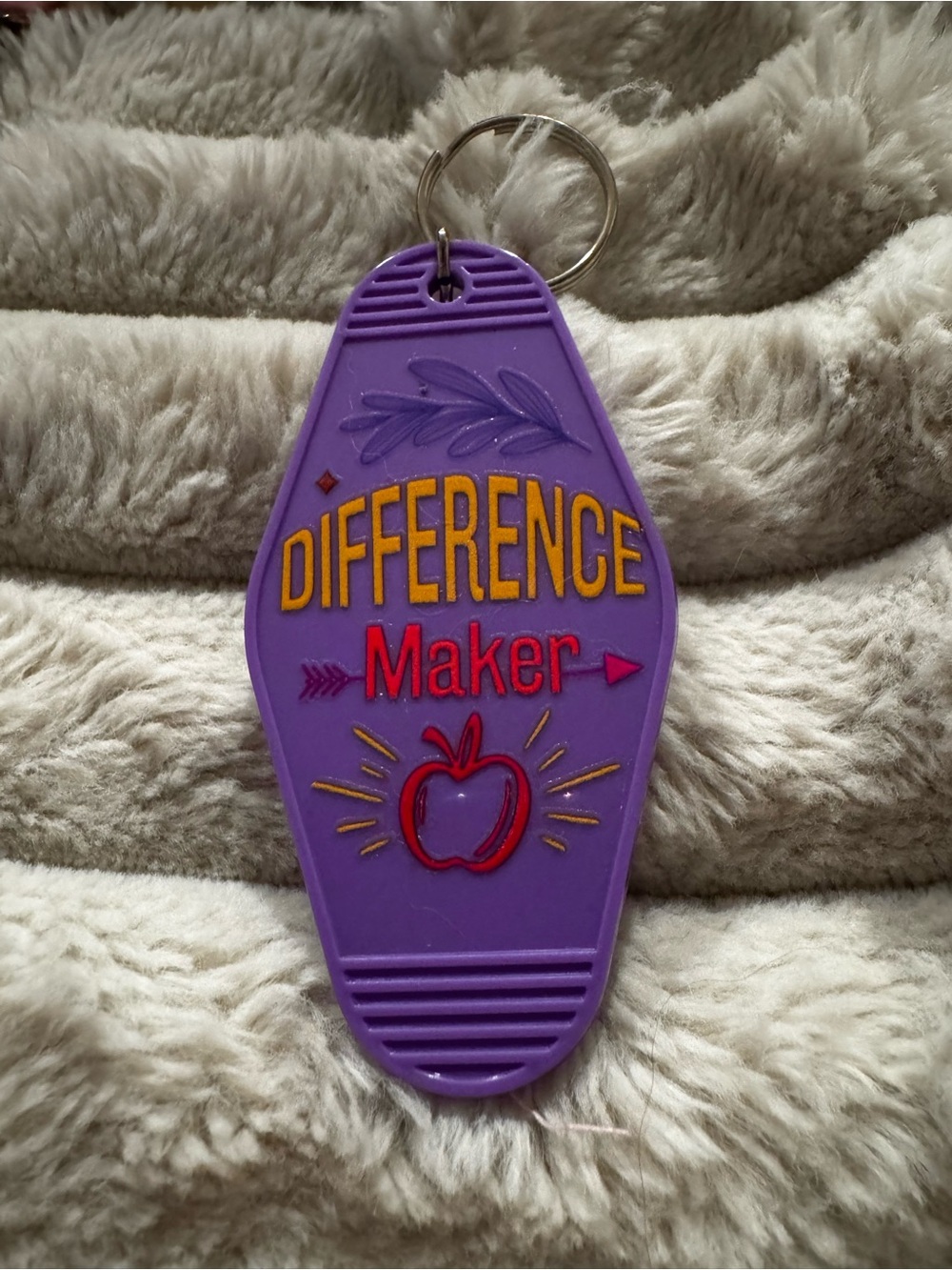 Difference Maker Purple Hotel Keychain